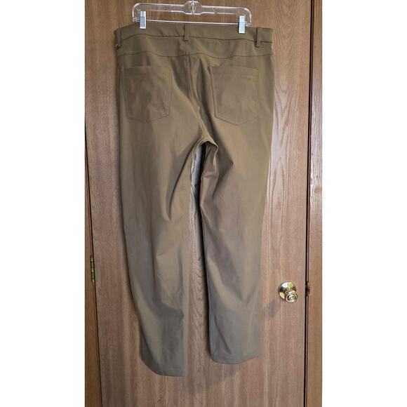 Lululemon ABC Classic-Fit 5 Pocket Pant Khaki Tan Warpstreme 38 x 33 - Picture 2 of 8